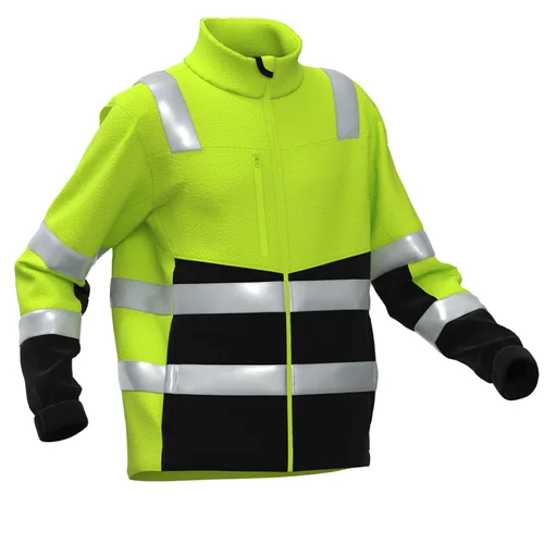 BoSafety FLEECE FIT Hi-Vis Class 3 Flisinis džemperis S Oranžinė/Juoda image 3
