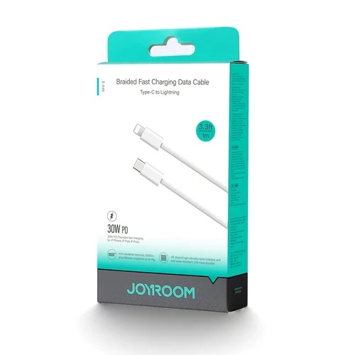 USB kabelis Joyroom S-A45 USB-C to Lightning 30W 1.2m baltas image 2