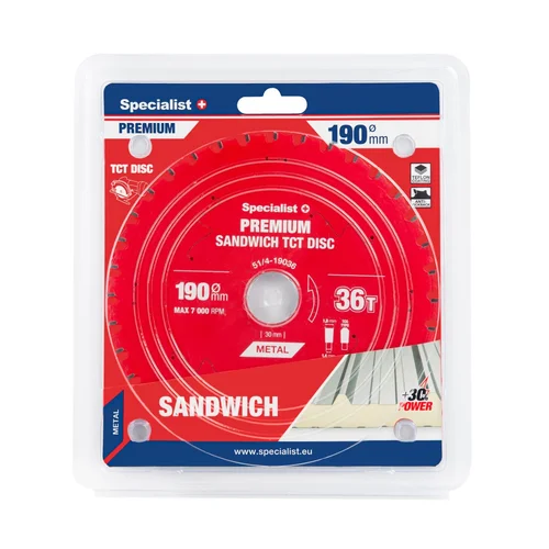 Specialist+ Pjovimo diskas 190x36Tx30mm, Sandwich PREMIUM, SPECIALIST+ image 1