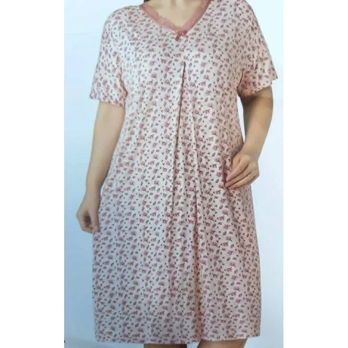 NATALINA 8XL naktinukai, kreminiai su rausvomis gėlėmis image 3