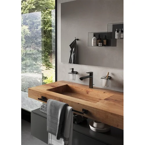 GEDY ATENA Rankšluosčių laikiklis 450×56×35 mm juodas image 2