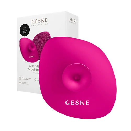 GESKE 4-in-1 veido valymo šepetėlis su rankena, magenta image 2