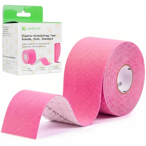 Habys Standard Elastic kineziologinė juosta 5 cm × 5 m, rožinė image 1