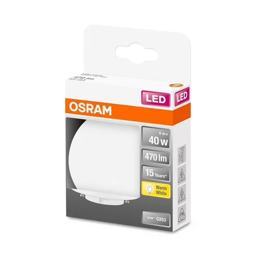 Osram GX53 LED lemputė, 120°, 6W, 2700K, 470 lm, matinė image 2