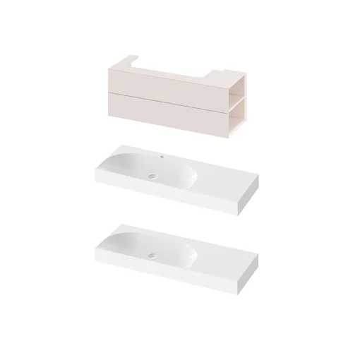 SD Lite 120 D spintelė po praustuvu Alabaster Pink image 3