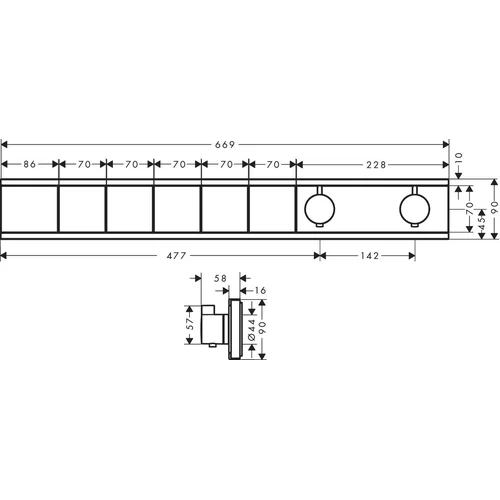 Hansgrohe RainSelect 15384000 Termostatinis maišytuvas image 2