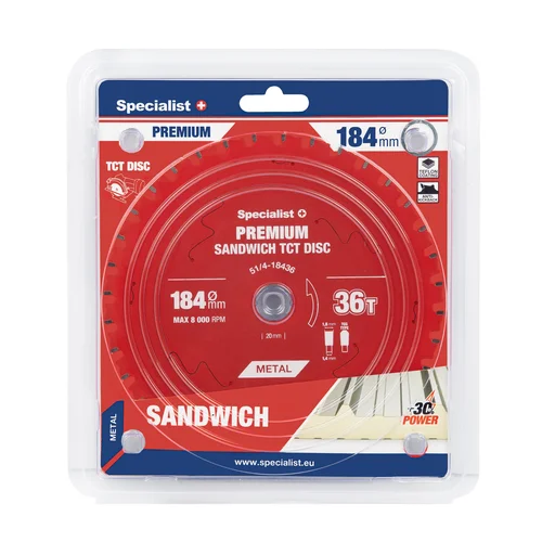 Specialist+ Pjovimo diskas 184x36Tx20/16mm Sandwich PREMIUM image 1