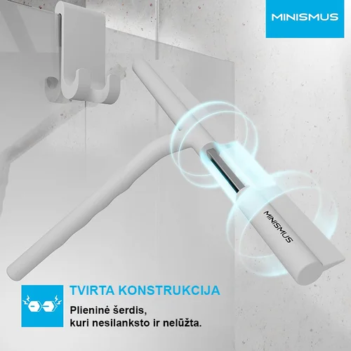 MINISMUS Silikoninis dušo valytuvas K 33 cm Baltas image 3