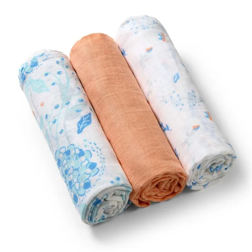 BabyOno vystyklai medvilniniai 3 vnt, oranžiniai 348/09 image 2