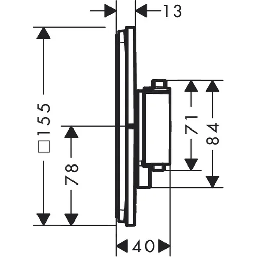 Hansgrohe ShowerSelect Comfort E 15571670 Juodas matinis image 2