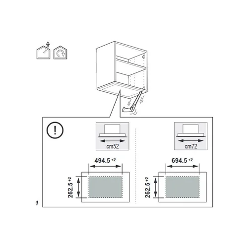 Elica HIDDEN 2.0 BL MAT/A/72 Įmontuojamas gartraukis image 3