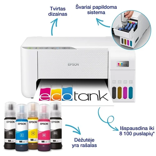 Daugiafunkcis spausdintuvas Epson ECOTANK L3276, spalvotas image 3