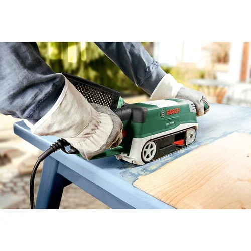 Bosch PBS 75 AE juostinis šlifuoklis, 710 W, komplekte kampinė liniuotė image 2