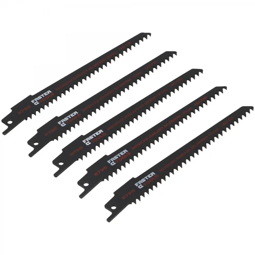 Faster Tools pjūkleliai elektriniam siaurapjūkiui HCS 150x19x1,2mm 6 TPI (5 vnt) image 1