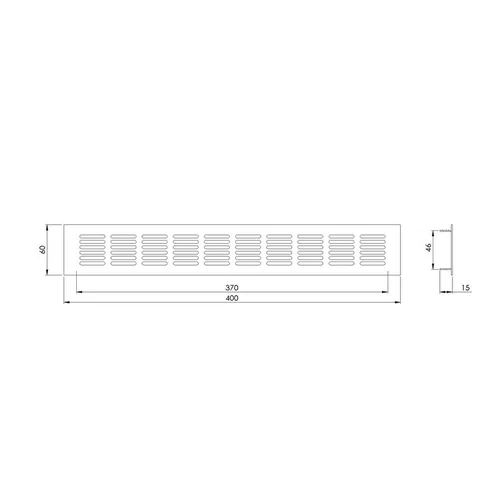 EUROPLAST RA640S Aliuminio grotelės 60 x 400 mm sidabro image 2