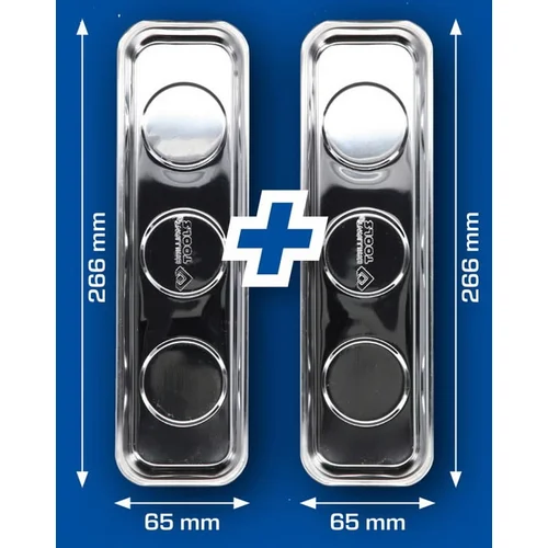 Brilliant Tools magnetinis padėklas, nerūdijantis plienas, 2 vnt., 266x65 mm image 1