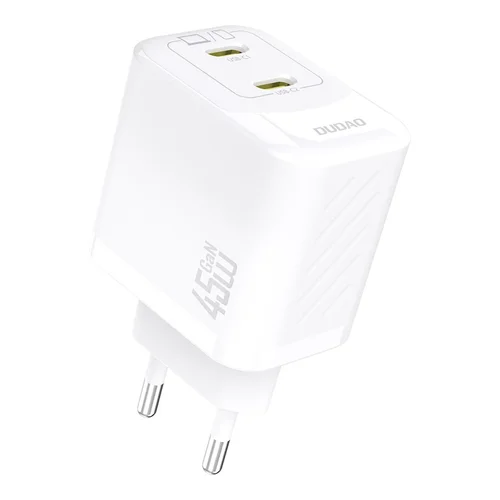 Dudao A28P GaN 45W 2x USB-C baltas image 1