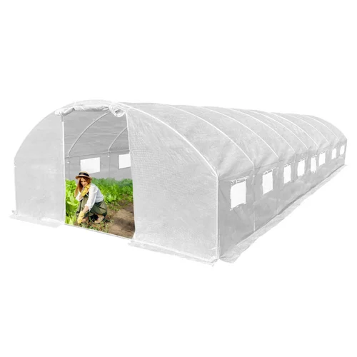 Šiltnamis su armuota plėvele, 32 m2, 4x8 m, baltas image 2