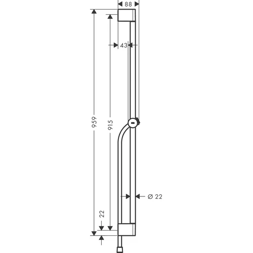 Hansgrohe Unica Pulsify S 90 cm dušo stovas 24401700 Baltas-matinis image 2