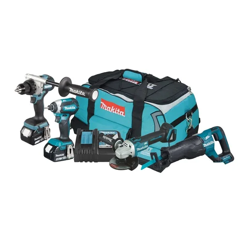 Makita DLX4157TX1 akumuliatorių įrankių komplektas 18 V (DDF486, DTD153, DJR187 ir DGA504) image 2