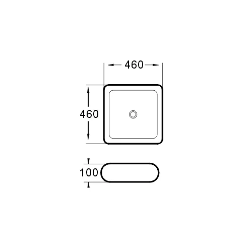 GRG-4620 Praustuvas 460x460x100 image 2