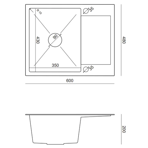 QUADRON LUKE 116 ZH6048PVDBLM 600x480x200 mm image 3