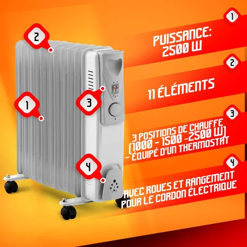 Tepalinis šildytuvas Warmtech, 2500 W image 2