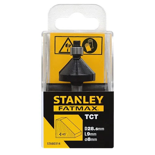 Stanley FATMAX TCT Nuožulni freza 45° Ø28,6×9 mm su guoliu image 2