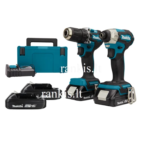 Makita DLX2423AJ (DDF487 + DTD157), 18 V, 2x 2,0 Ah akumuliatorių įrankių komplektas image 1