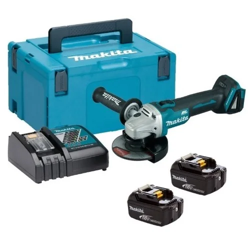 Makita DGA506RTJ Akumuliatorinis kampinis šlifuoklis, 18V, 2x5Ah image 1