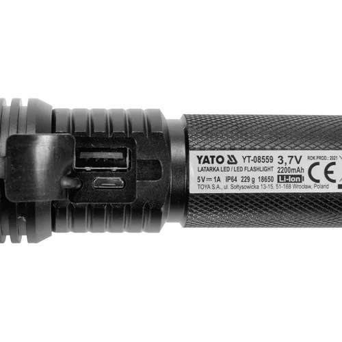 Yato Prožektorius 10W 900LM IP64 Li-ion 3,7V 2200mAh image 3