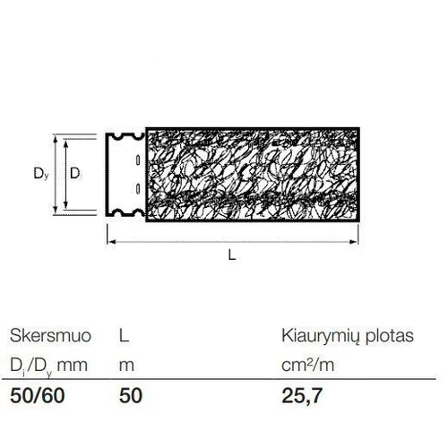 Wavin Drenažo vamzdis su kokoso filtru Ø50/60 mm 50 m image 2