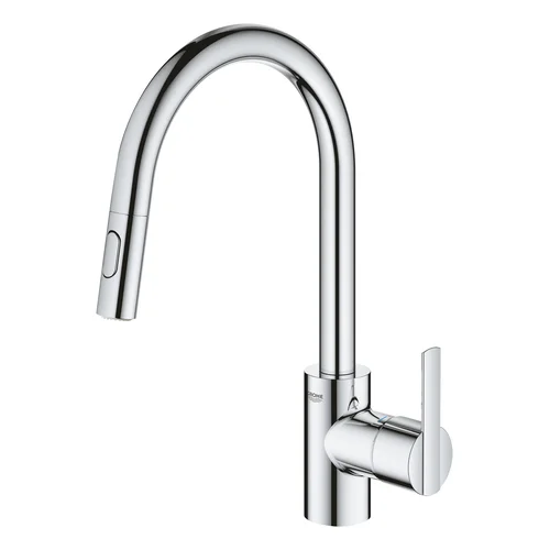GROHE QuickFix Feel plautuvės maišytuvas su ištraukiamu dušeliu, chromas, 31486001 image 3