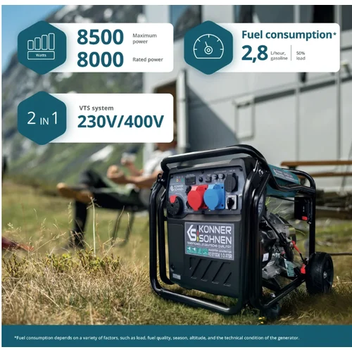 KÖNNER & SÖHNEN KS 8100iE 1/3 ATSR inverterinis generatorius image 2