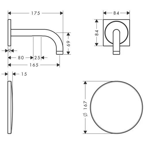 Potinkinis sensorinis maišytuvas Hansgrohe AXOR Uno 38119000 image 2