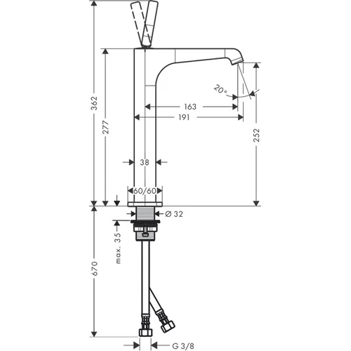 Hansgrohe AXOR Citterio E 36104000 – Praustuvo maišytuvas Chromo image 2