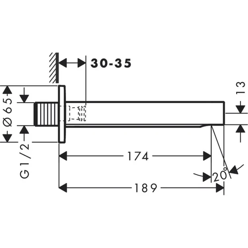 Hansgrohe Finoris 76410700 Vonios snapas, baltas matinis image 2