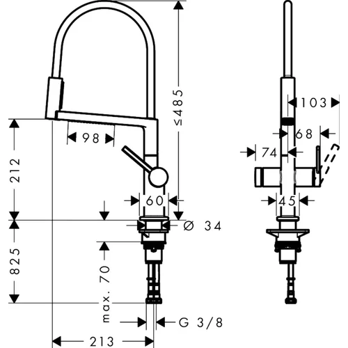 Plautuvės maišytuvas Hansgrohe Talis Select M54 PowderSpray, 72861340 image 3