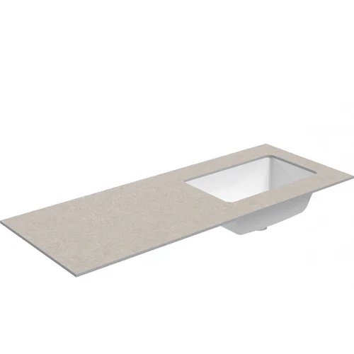 Kame WP/12-3/H15-P3-R Praustuvas su stalviršiu 120 cm Smėlio akmuo HPL image 1