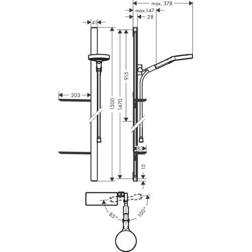 Dušo komplektas Hansgrohe Rainfinity 27673000 image 2