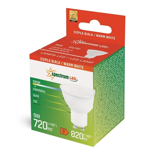 Spectrum LED lemputė GU10 9W 720LM 3000K 110° image 3
