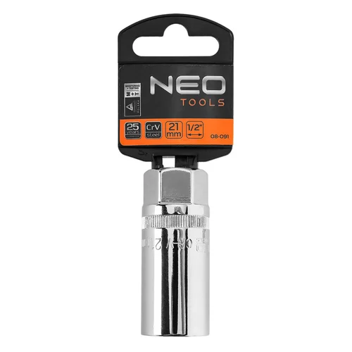 NEO 1/2" spark plug socket, 21 mm image 2