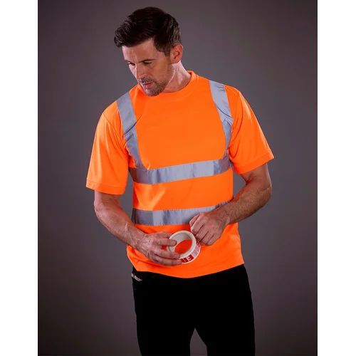 Gero matomumo YOKO HVJ410 darbo marškinėliai trumpomis rankovėmis - S, Fluo Orange image 2