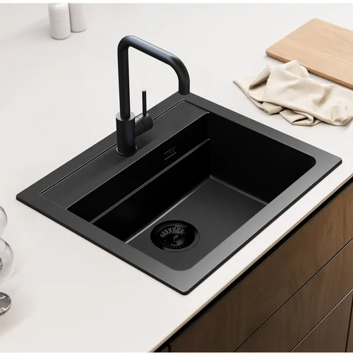 Alveus Atrox 30 Black Edition akmens masės plautuvė 590x500 mm image 2