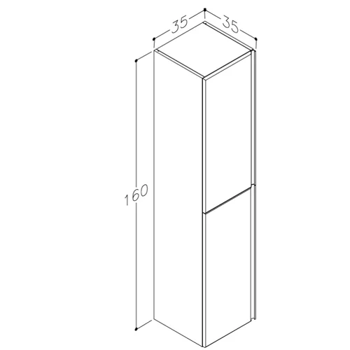 Raguvos Baldai COSMOS ūkinė spintelė 2 durys, 35 cm Kakavinė image 3