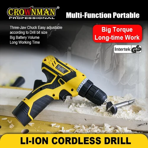 Crownman PWT02001 12V 1500MAH Akumuliatorinis suktuvas-gręžtuvas image 3