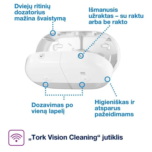 Tork WC POP 2 ritinių dozatorius 682000 image 2