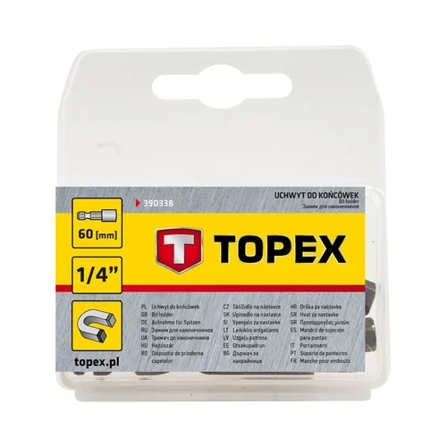 TOPEX Griebtuvas antgaliams, magnetinis 1/4", 60mm image 2