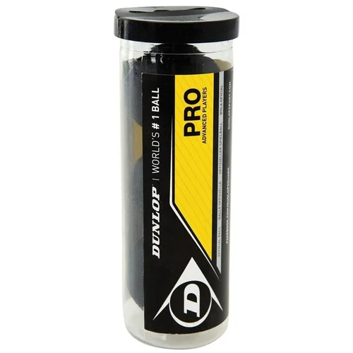 Dunlop Pro 3-tube skvošo kamuoliukai Juoda image 1