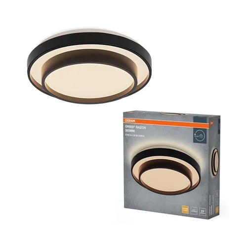 Osram šviestuvas lubų LED 24W 3000K Ø385 juodas image 2